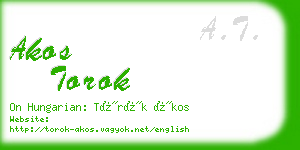 akos torok business card